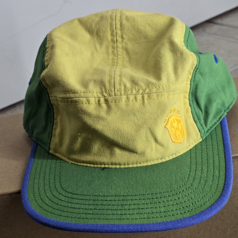 Nike Brazil AW84 5 Panel Color Block Adjustable Hat Size Mens